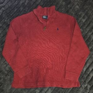 Polo by Ralph Lauren Red Cotton Half-Zip